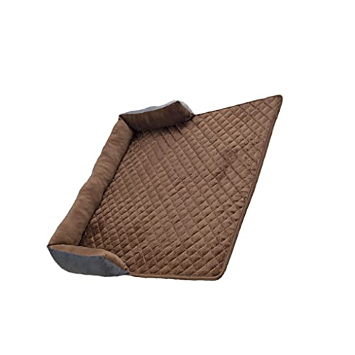 tuwiwol Haushalt Winter Haustier Plüsch Matte Schlafzimmer Sofa Pad Medium Große Tier Ruhen Schlafen Warmes Bett Abnehmbare Waschbar, Grauer Kaffee, 75x75cm von tuwiwol