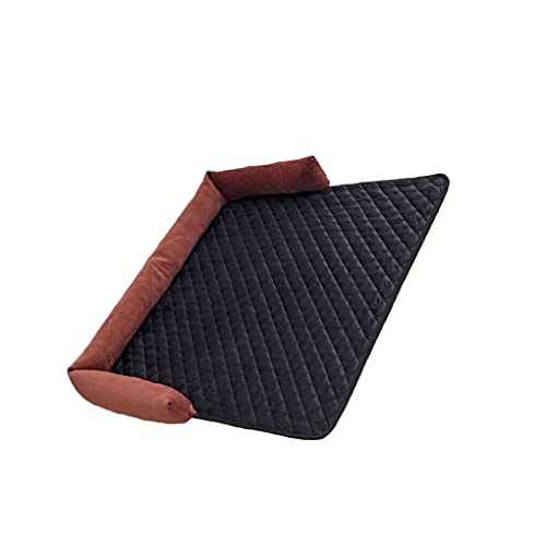 tuwiwol Haushalt Winter Haustier Plüsch Matte Schlafzimmer Sofa Pad Medium Große Tier Ruhen Schlafen Warmes Bett Abnehmbare Waschbar, rot schwarz, 75x75cm von tuwiwol