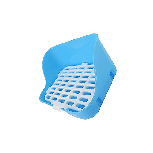 tuwiwol Kleine Tiertoilette Kaninchen Meerbett Käfige Indoor Outdoor Topf Haustiere Trainingsgerät Töpfchen Toilette Heimtierbedarf, Blau von tuwiwol