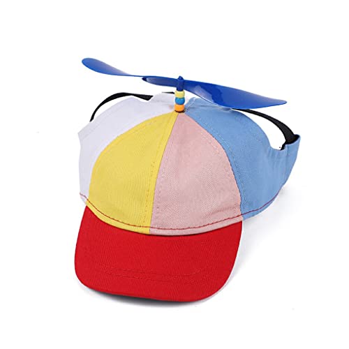 tuwiwol Pet Propeller Hut Abnehmbare Nette Sunproof Charakteristische Sommer Outdoor Dekorative Baseball Kappe Kopfbedeckungen Liefert, Rot, L von tuwiwol