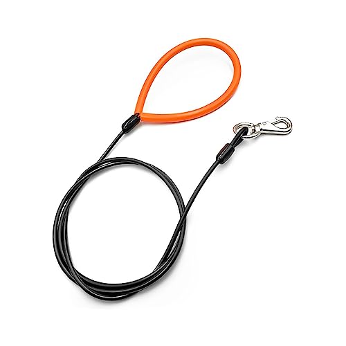 tuwiwol Pet Walking Leine Reißfestes 360 Grad Rotations Stilvolles Anti Rost Glattes Trainingsgeschirr Halsband Halskettenzubehör, Schwarz, 2M von tuwiwol