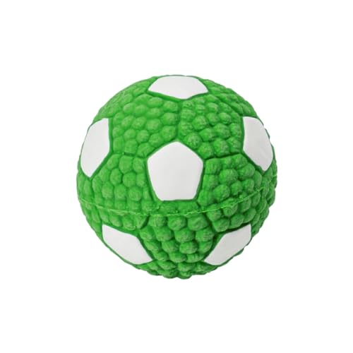 tuwiwol Sicheres und ungiftiges Hundespielzeug, langlebiger Gummiball für große Hunde, interaktives Gummiballspielzeug für Hunde, großes Hundespielzeug, grüner Fußball von tuwiwol