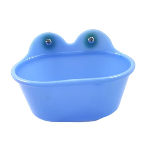 tuwiwol Spiegel Vogelbadewanne, praktisch und praktisch für Heimvögel, langlebige Konstruktion, Kunststoff Mall Vogelbadewanne mit Spiegel, Blau von tuwiwol