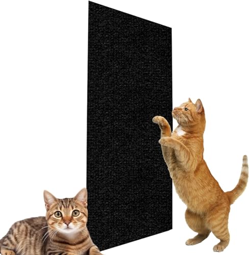 [100cmx40cm] Selbstklebend Kratzteppich Katze Wand,Kratzmatte Katze,Kratzbretter Katze Wand,Kratzbrett Katzen,Katzen Kratzwand,Katzenkratzbretter (Color : Black, Size : 60 * 100 cm) von tylxayoxa
