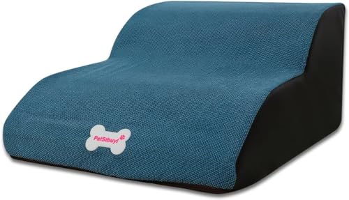 2-Stufen-Hundetreppe for Schlafsofa, rutschfeste Schaumstoff-Haustierrampe for Kleine Verletzte Hunde Und Katzen, Tragbare Haustierleiter Mit Abnehmbarem Und Waschbarem Plüschbezug (Color : E, Size von tylxayoxa