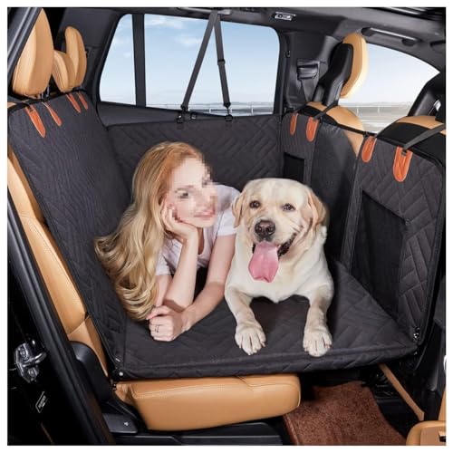 tylxayoxa Autositzbezüge for Hunde, Autoschutz for Hunde Mit Sichtfenster, Wasserdicht Und rutschfest, Reißfest, for Universelle Autos(Black) von tylxayoxa