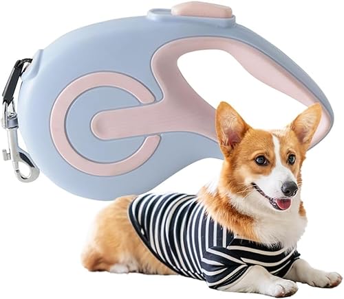 Einziehbare Hundeleine, 3 M Ausziehbare Hundeleine, Doppeltes Teleskop-Zugseil for Kleine Und Mittelgroße Hunde Unter 20 Kg(Color:D,Size:M) von tylxayoxa