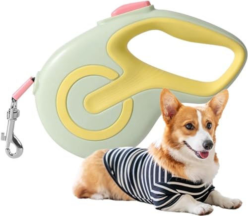 Einziehbare Hundeleine 5 M, Strapazierfähige Ausziehbare Hundeleinen Aus Nylonband, Geeignet for Kleine Und Mittelgroße Hunde Bis 20 Kg(Color:A,Size:S) von tylxayoxa