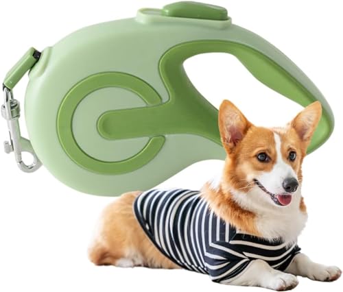 Einziehbare Hundeleine 5 M, Strapazierfähige Ausziehbare Hundeleinen Aus Nylonband, Geeignet for Kleine Und Mittelgroße Hunde Bis 20 Kg(Color:C,Size:S) von tylxayoxa