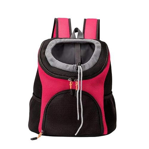 Haustier Rucksack Hund Tragetasche Für Kleine Mittelgroße Hunde Und Katzen, Atmungsaktiv Und Bequem Haustier Tragbar Reisetasche Mit Sicherheitsstreifen Für Wandern Reisen Im Freie (Color : Pink, SI von tylxayoxa