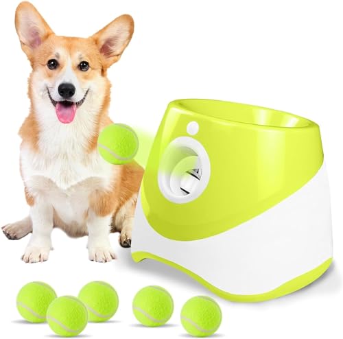 Haustier-Tennisball-Werfer-Spielzeug, Automatischer Futterspender for Haustiere, Fetch-Tennisball-Werfer, Interaktives Wurfball-Maschinen-Puzzle-Spielzeug for Hunde for Das IQ-Training des Hundes (Co von tylxayoxa