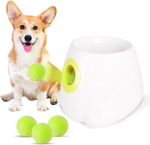 Haustier-Tennisball-Werfer-Spielzeug, Automatischer Futterspender for Haustiere, Fetch-Tennisball-Werfer, Interaktives Wurfball-Maschinen-Puzzle-Spielzeug for Hunde for Das IQ-Training des Hundes von tylxayoxa