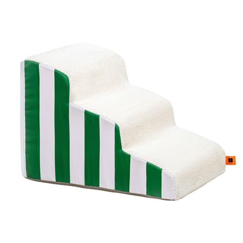 Hundetreppe 3 Stufen, Tragbar Haustiertreppe Aus Hochdichtem Schwamm, Dog Steps Mit Abnehmbare & Waschbare Stoffbezug, Hunde Treppe Für Sofa Bett (Color : A, Size : 3 Steps) von tylxayoxa