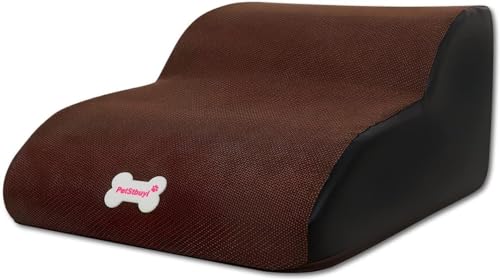 Hundetreppe Fürs Bett – rutschfeste Haustiertreppe for Kleine Hunde Und Katzen, 2-stufige Hunderampe for Sofa Mit Hochdichtem Schaumstoff Und Abnehmbarem Bezug (Color : B, Size : 2 Steps) von tylxayoxa