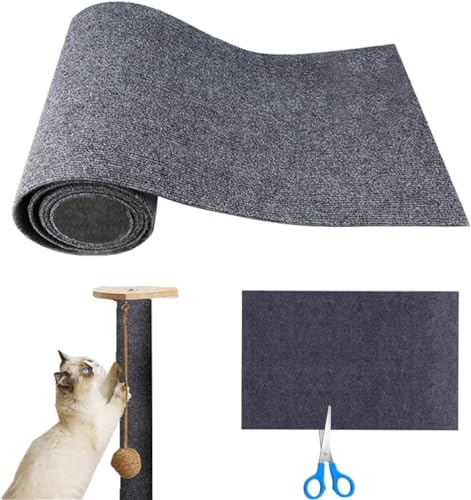 Katze Kratzschutz, Sofaschutz Katze Mit Katzenball, Katzen Kratzmatte Sessel Couch Natürlicher Sisal Katzen Kratzmatte Für Katzen, Schutzteppich Und Sofa Zur Wandmontage ( Color : Gray , Size : 40*100 von tylxayoxa