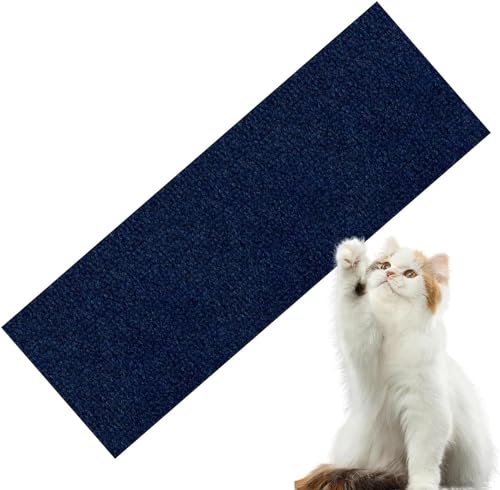 Kratzmatte Selbstkleben 30×100cm,Kratzpads Für Katzen,Kratzmatte Katze Sofa,Katzen Wand,DIY Climbing Cat Scratcher (Color : Blue, Size : 60x100CM) von tylxayoxa