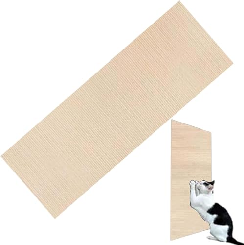 Kratzmatte Selbstkleben Kratzpads Für Katzen,Kratzmatte Katze Sofa,Katzen Wand,DIY Climbing Cat Scratcher (Color : Khaki, Size : 30x100CM) von tylxayoxa