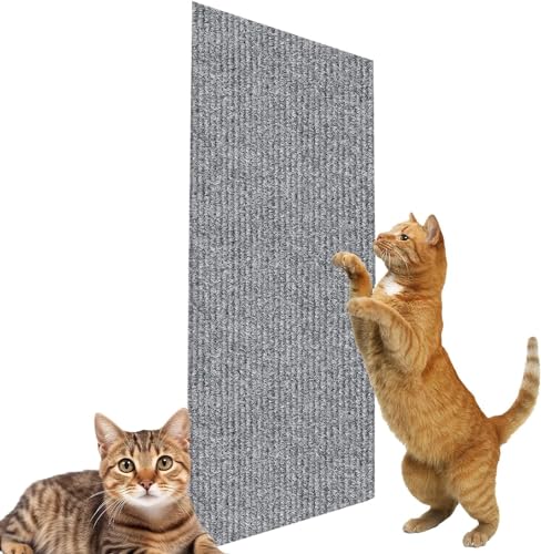 Kratzmatte Selbstkleben Kratzpads Für Katzen,Kratzmatte Katze Sofa,Katzen Wand,DIY Climbing Cat Scratcher (Color : Light Grey, Size : 30x100CM) von tylxayoxa