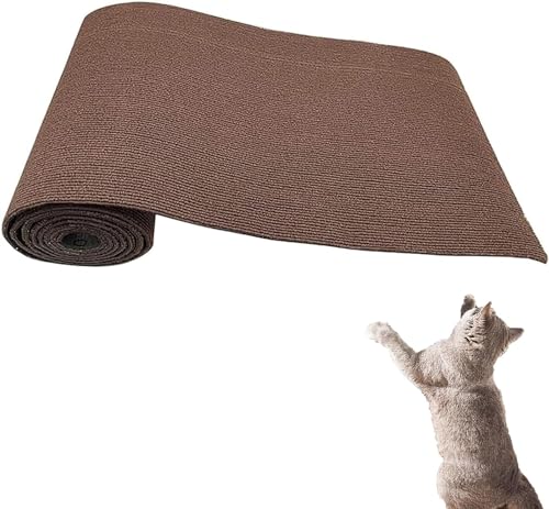 Kratzmatte Selbstklebend 30×100cm, Kratzmatte Katze Sofa Kratzwand, Kratzteppich Katze Wand, Kratzschutz Kratzbrett Katzen DIY Katzenkratzbretter (Color : Brown, Size : 40 * 100 cm) von tylxayoxa