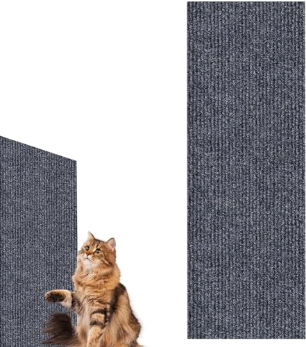 Selbstklebend Kratzteppich Katze Wand,Kratzmatte Katze,Kratzbrett Katzen,Katzen Kratzwand,Katzenkratzbretter (Color : Gray, Size : 40 * 100 cm) von tylxayoxa