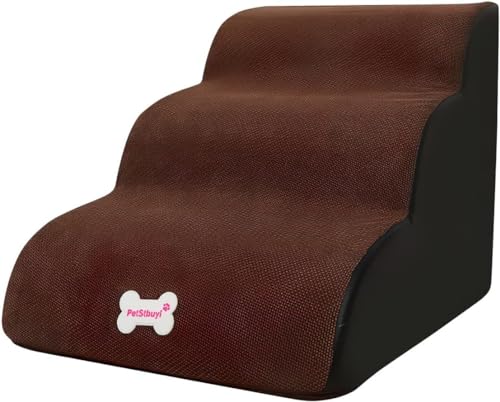 tylxayoxa Haustiertreppe, 3-Stufen-Hundetreppe, Abnehmbare Und Waschbare Hundetreppe Mit Geneigten Stufen Und Rutschfester Unterseite, Weiche Und Bequeme Hunderampe (Color : E, Size : 3 Steps) von tylxayoxa