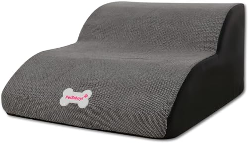 tylxayoxa Hundetreppe, wasserdichte Hundetreppe, Tragbare 2-stufige Hunde- Und Katzenrampe for Schlafsofa Mit Waschbarem Bezug Und Rutschfester Unterseite (Color : D, Size : 2 Steps) von tylxayoxa