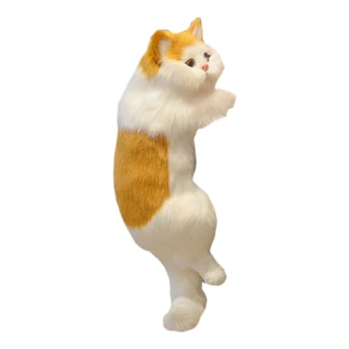 Simulation Cat Simulation Cat Eco-Friendly Vivid Artificial Fur Lovely Simulation Stuffed Plush Cat Toy for Household Artificial Cat Plush Cat von ulafbwur