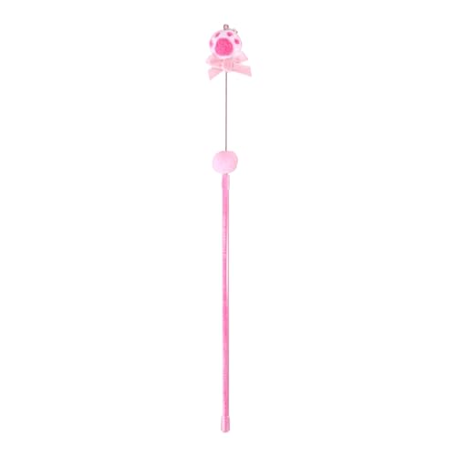 ulafbwur Best Cat Toys Zauberstab, langer Stab, Druckentlastung, elastischer Ball, Kätzchen, Teaser, interaktive Glockenstange für Zuhause, Spielzeug, lustiges Katzenspielzeug von ulafbwur