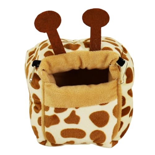 ulafbwur Hamsterbett, Hamsterkäfig, schönes Kuh-Design, Flanell, Giraffen-Design, Hängematte mit Haken für Golden Bear Hamster Bett Hamster von ulafbwur