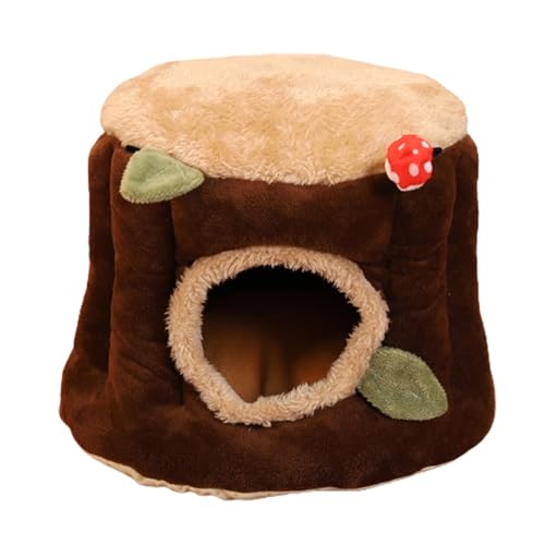 ulafbwur Hamsterhaus, schönes Aussehen, Stumpf-Design, Flanell, bequem, Eichhörnchenbett, Hängematte für Kleintiere, Hamsterhaus, Hängematte von ulafbwur