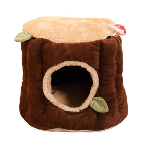 ulafbwur Hamsterhaus, schönes Aussehen, Stumpf-Design, Flanell, bequem, Eichhörnchenbett, Hängematte für Kleintiere, Hamsterhaus, Hängematte von ulafbwur