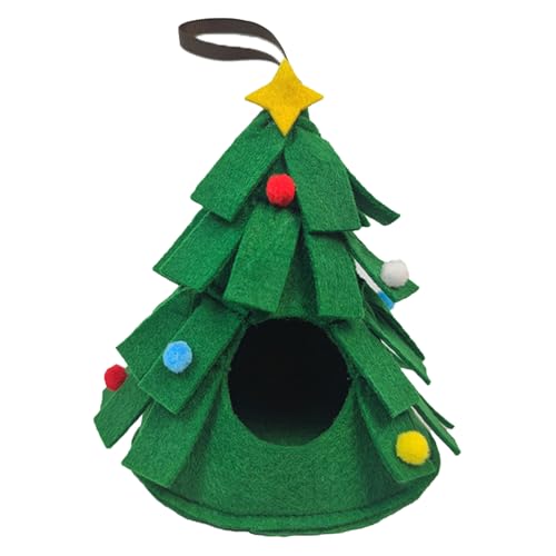 ulafbwur Haustier Eichhörnchen Haus Weihnachtsbaum Form Deko Hautfreundlich Haustier Hamster Eichhörnchen für Igel Haustier Eichhörnchen Haus von ulafbwur