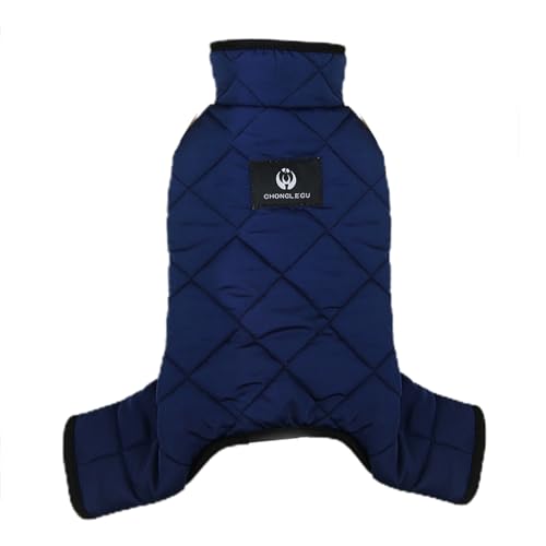 ulafbwur Haustier-Outfits, Reiner Farbmantel für Hunde, hält warm, einfarbig, langlebig, elegant Dunkles Marineblau M von ulafbwur