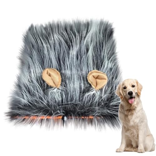 ulapithi Hundemähne-Kostüm, lustige Tiermähne für Hunde | Waschbare Haustierkatzenperücke - Bequeme Air-Hundekopfbedeckung, realistisches Hundemähne-Kopfbedeckungskostüm für Halloween, Weihnachten, von ulapithi
