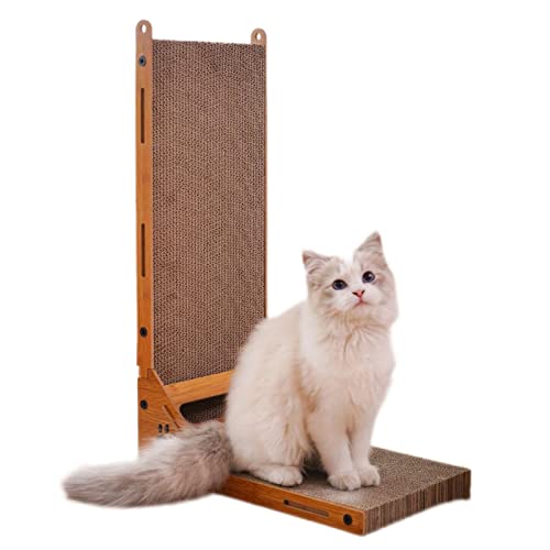 ulapithi Katzenkrallenbrett - L-förmiges vertikales Katzen-Kratzbrett | Langlebige Brettpolster verhindern Möbelschäden von ulapithi
