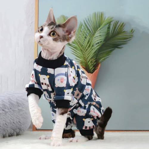 Katze Kleidung Nette Baumwolle Kätzchen Katze Overall Warme Katzen Overalls Hoodies Kostüme Für Sphinx Devon Katze ropa para gato von umass