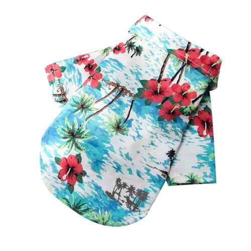 Sommer Katzen Coole Shirts Für Haustier Hawaiian Strand Drucken Kleidung Kätzchen Reise Urlaub Floral T-Shirt Kitty Welpen Kleine Hund Kostüm von umass