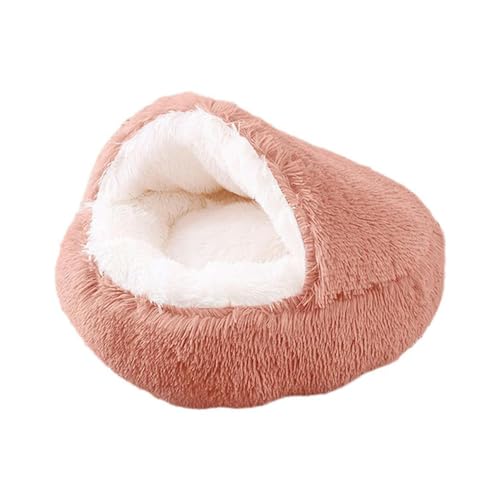 umsl 2 in 1 Soft Plush Cat Bed Winter Warm Round Nest Kennel Semi Enclosed Sleep Bag Pet Basket for Small Dogs Cats Sleeping Mat gatos cosas para gatos casa para gatos camas para gatos Katzenzubehör von umsl