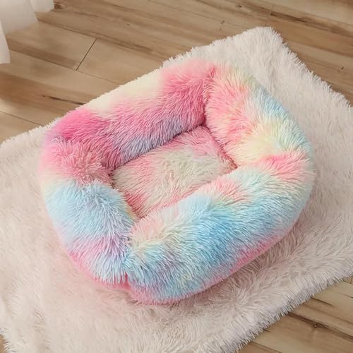 umsl Hundebetten Matten Super Soft Square Pet Dog Bed Cat Bed Plush Full Size Calm Bed Comfortable Sleeping Artefakt Soothing Bed Katzenhaus Hundehaus Katzenhaus Hundebett von umsl