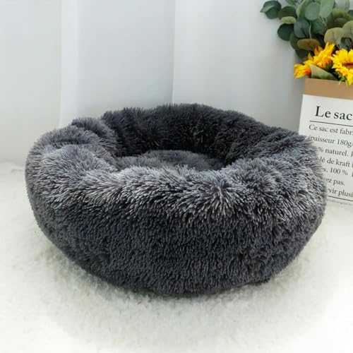 umsl Pet Dog Bed Warm Fleece Round Dog Kennel House Long Plush Winter Pets Dog Beds For Medium Large Dogs Cats Soft Sofa Cushion Mats von umsl