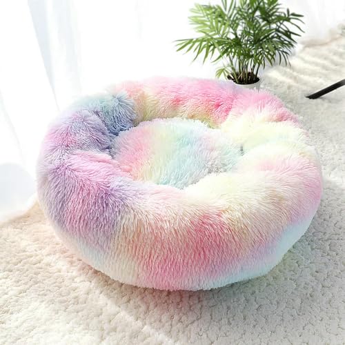 umsl Pet Dog Bed Warm Fleece Round Dog Kennel House Long Plush Winter Pets Dog Beds For Medium Large Dogs Cats Soft Sofa Cushion Mats von umsl