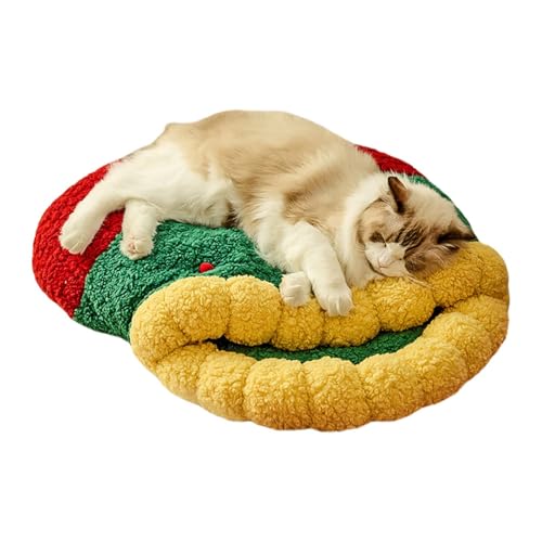 usefulbeauty Hundebett Weihnachten,Haustier Weihnachtsbaum,Atmungsaktives Winter-Katzenhöhlenbett - Hundezeltbett Katze, halbgeschlossenes Katzenversteck, weihnachtliches Katzennest zum Spielen im von usefulbeauty