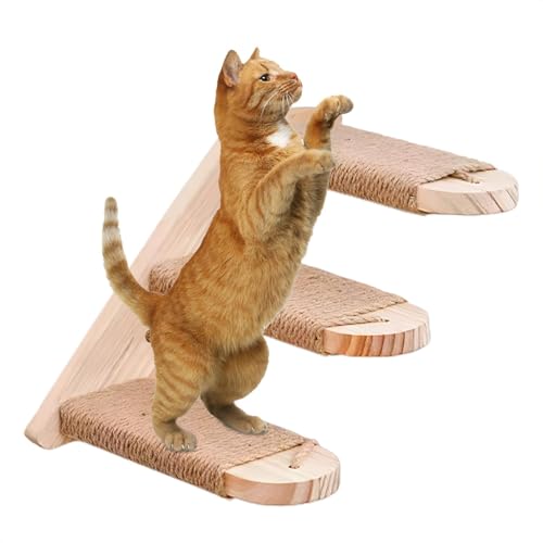 usefulbeauty Katzen-Kletterregal zur Wandmontage, Katzen-Wandmöbel und Sitzstange für den Innenbereich - Stabile Katzentreppe - Platzsparende, sichere Katzentreppen und Stufen zum Klettern, Spielen von usefulbeauty