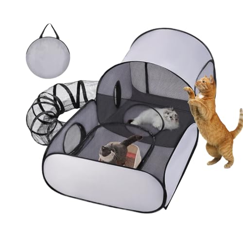 usefulbeauty Tragbares Haustiergehege | Katzengehege Mit Tunnel & Hundeauslauf - Interaktives Spielhaus Mit Tunnel, Tragbares Haustierzubehör Für Welpen & Kleintiere usefulbeauty Tragbares Haustiergehege | Katzengehege Mit Tunnel & Hundeauslauf - Interaktives Spielhaus Mit Tunnel, Tragbares Haustierzubehör Für Welpen & Kleintiere von usefulbeauty