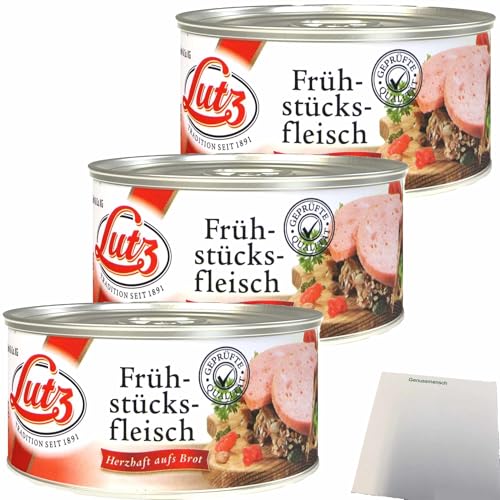 usy Bundle für Lutz Frühstücksfleisch 3er Pack (3x125g Dose) + usy Block von usy