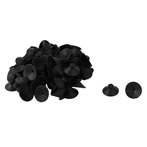 sourcing map 100Stk Aquarium Aquarium Gummi Saugnapf Clip Saugnapf Schwarz 20mm Dmr. DE de von uxcell