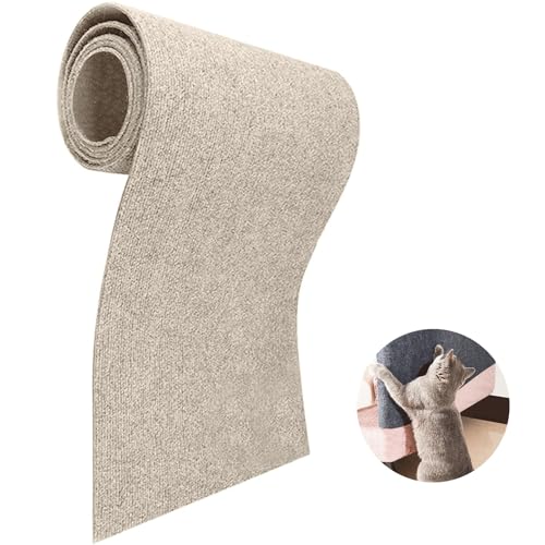 Kratzmatte Katzen Selbstklebend Kratzteppich Katze Wand Kratzschutz Sofa Katze DIY Climbing Cat Scratcher für Wandmontage Geeignet Möbel Kratzschutz Tür(#2,30x100cm) von uyeoco