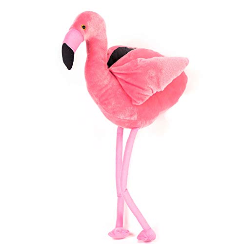 vabiono® Flamingo Kuscheltier Hundespielzeug Kauspielzeug Plüschspielzeug für kleine und große Hunde von vabiono