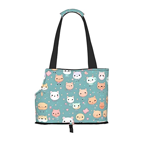 Cute Fox Tragetasche für kleine Hunde, weiche Seiten, tragbare Katzen-Reise-Handtasche von vacsAX