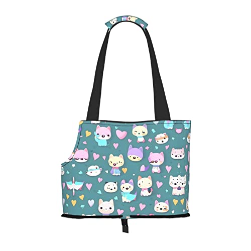 Cute Little Fox Tragetasche für kleine Hunde, weiche Seiten, tragbare Katzen-Reisehandtasche von vacsAX